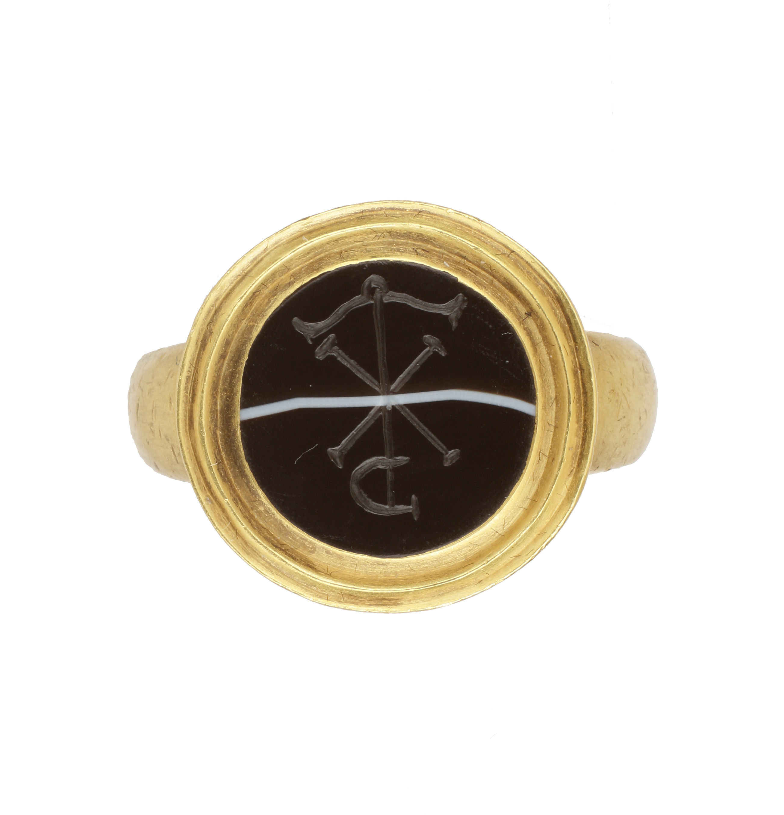 A Banded Agate Intaglio Engraved with the Chi-Rho Symbol
